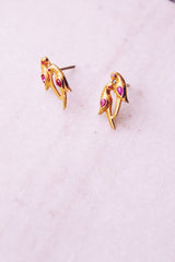 Parrots In Love Stud (Gold-plated)