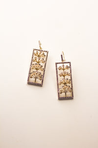 Tulsi Flowering Buds Earrings (Silver)