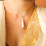 Flame Pendant- Silver (Big)