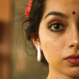 Flame Earrings- Silver (Big)