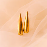 Flame Earrings- Gold plated (Big)