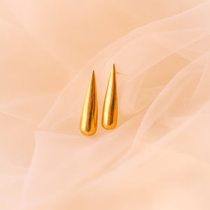 Flame Earrings- Gold plated (Small)