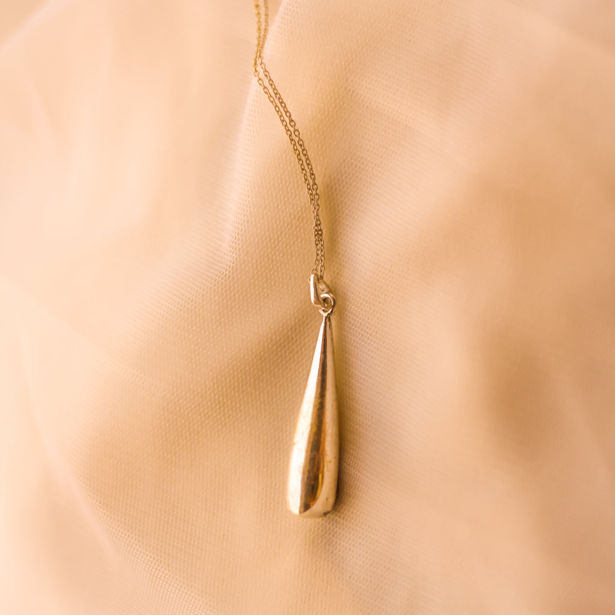 Flame Pendant- Silver (Small)