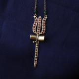 Shiva Trident Trishul Necklace (Silver)