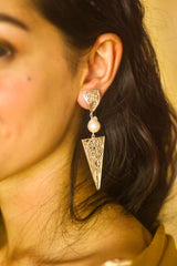 Anaya Filigree Warrior Earrings- Silver