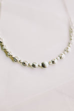 Load image into Gallery viewer, Lunar Cycle Beaten Silver Arc Necklace
