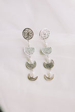 Load image into Gallery viewer, Phases of the Moon Earrings With Pearls
