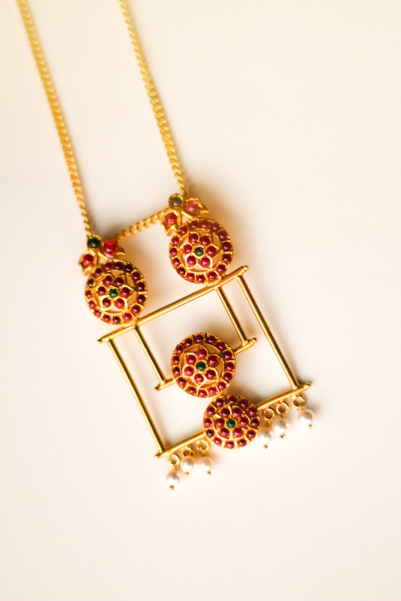 Temple Chariot Necklace (Gold-Plated)