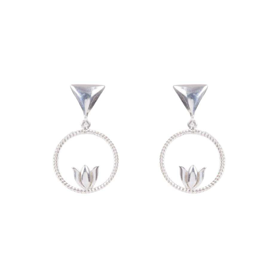 Devi Lotus In A Circle Earrings