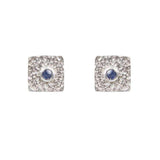 Beaten Coin Sapphire Earring