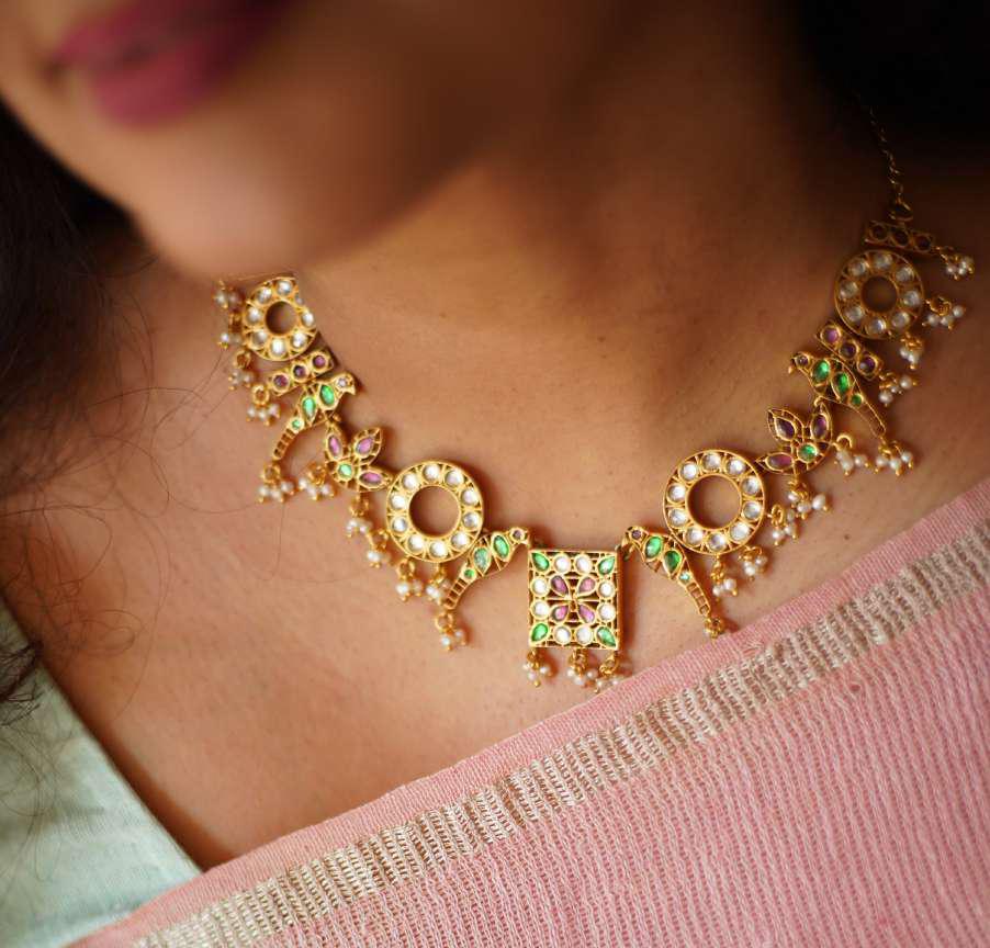 Paradise Forest On My Neck Kundan Necklace