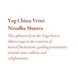 Yog Chitta Vritti Nirodha Mantra