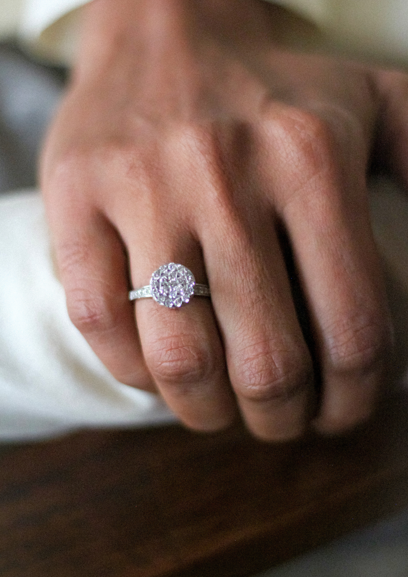 Diamond Embellished Moon Ring