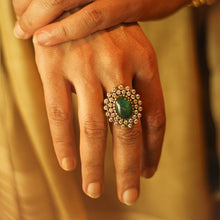 Load image into Gallery viewer, Emerald Symphony Cocktail Ring
