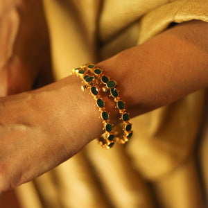 Emerald Harmony Bangles