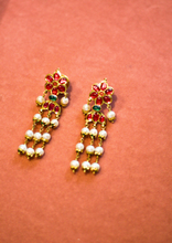 Load image into Gallery viewer, Rudrani Fine Floral Chandelier Earrings
