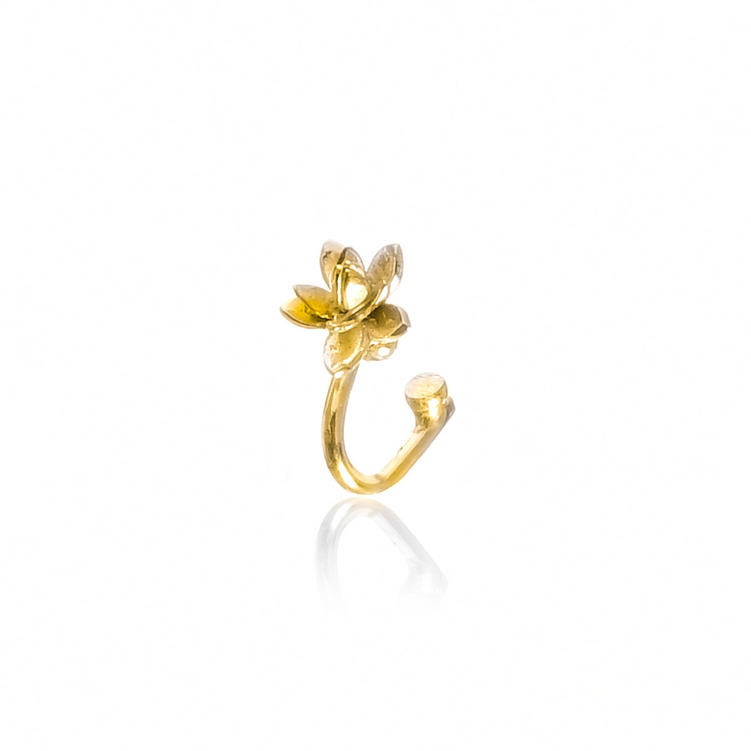 Blooming Lotus Clip-on Nosepin (Gold-plated)