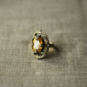 Vintage Citrine Elegance Ring