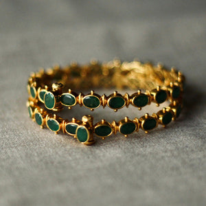 Emerald Harmony Bangles