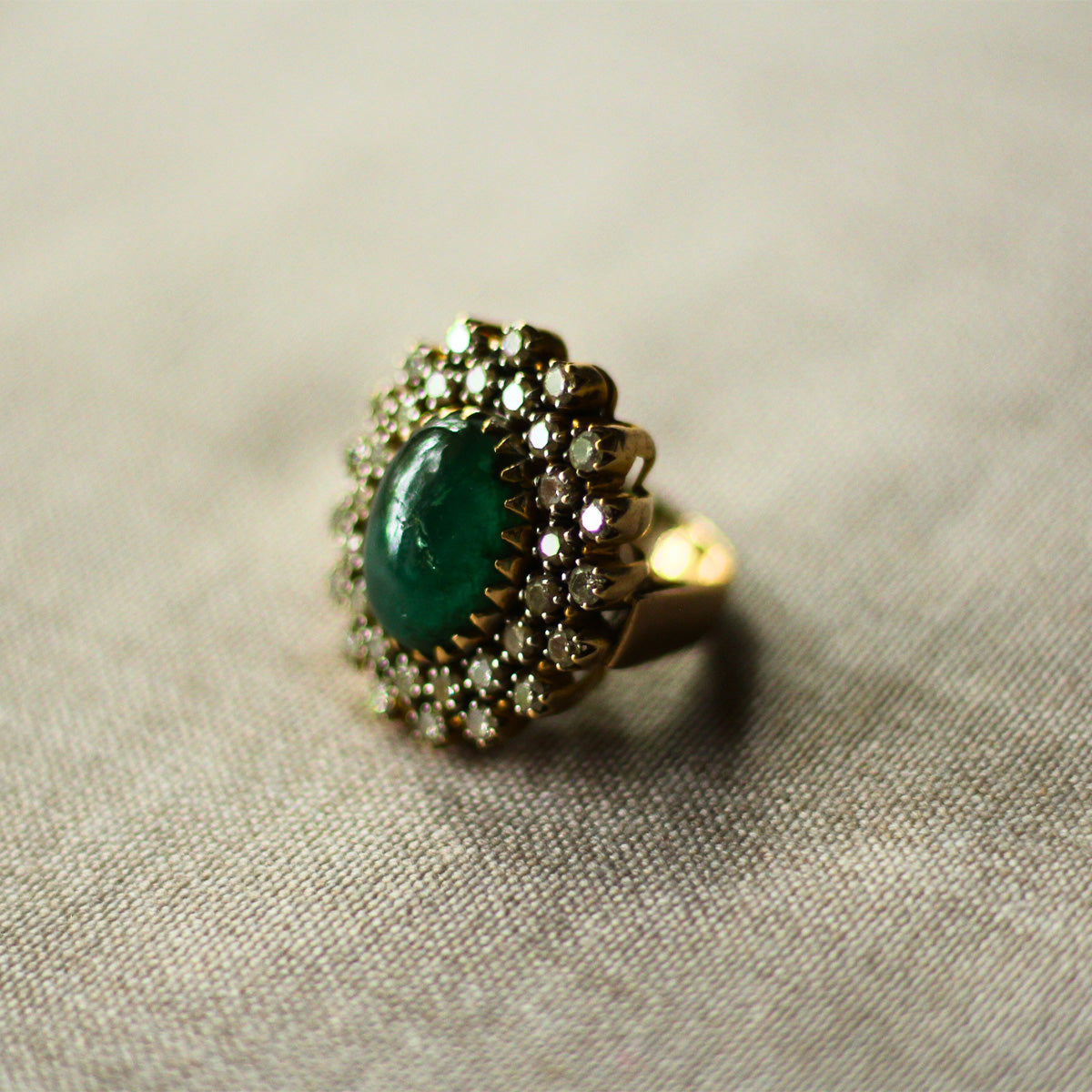 Emerald Symphony Cocktail Ring