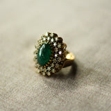 Emerald Symphony Cocktail Ring