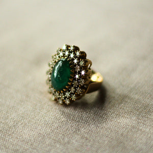 Emerald Symphony Cocktail Ring