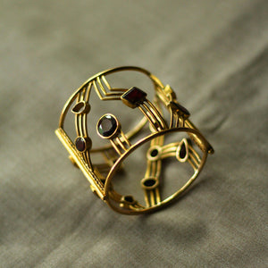 Ruby Droplets Cuff