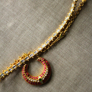 Jadau Crescent Splendor Choker
