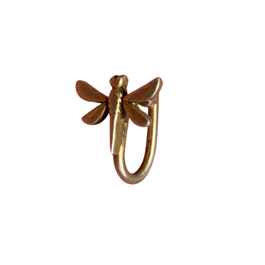 Dragonfly Clip-on Nosepin Gold-plated