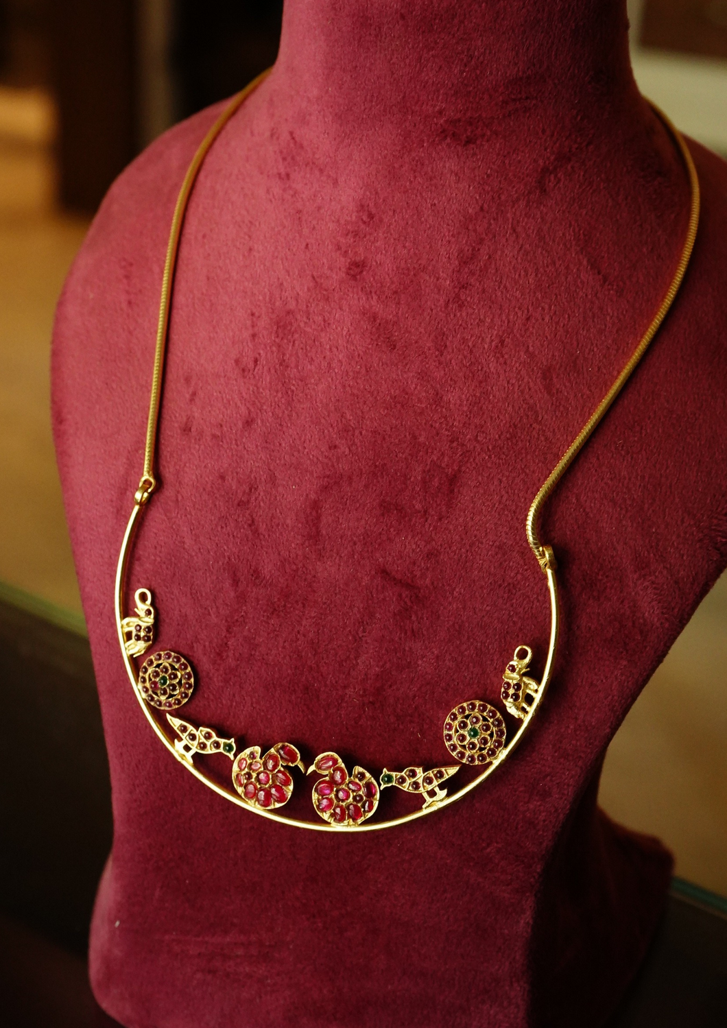 The Garden of Rudrani Arch Necklace (with Hamsa Duo)