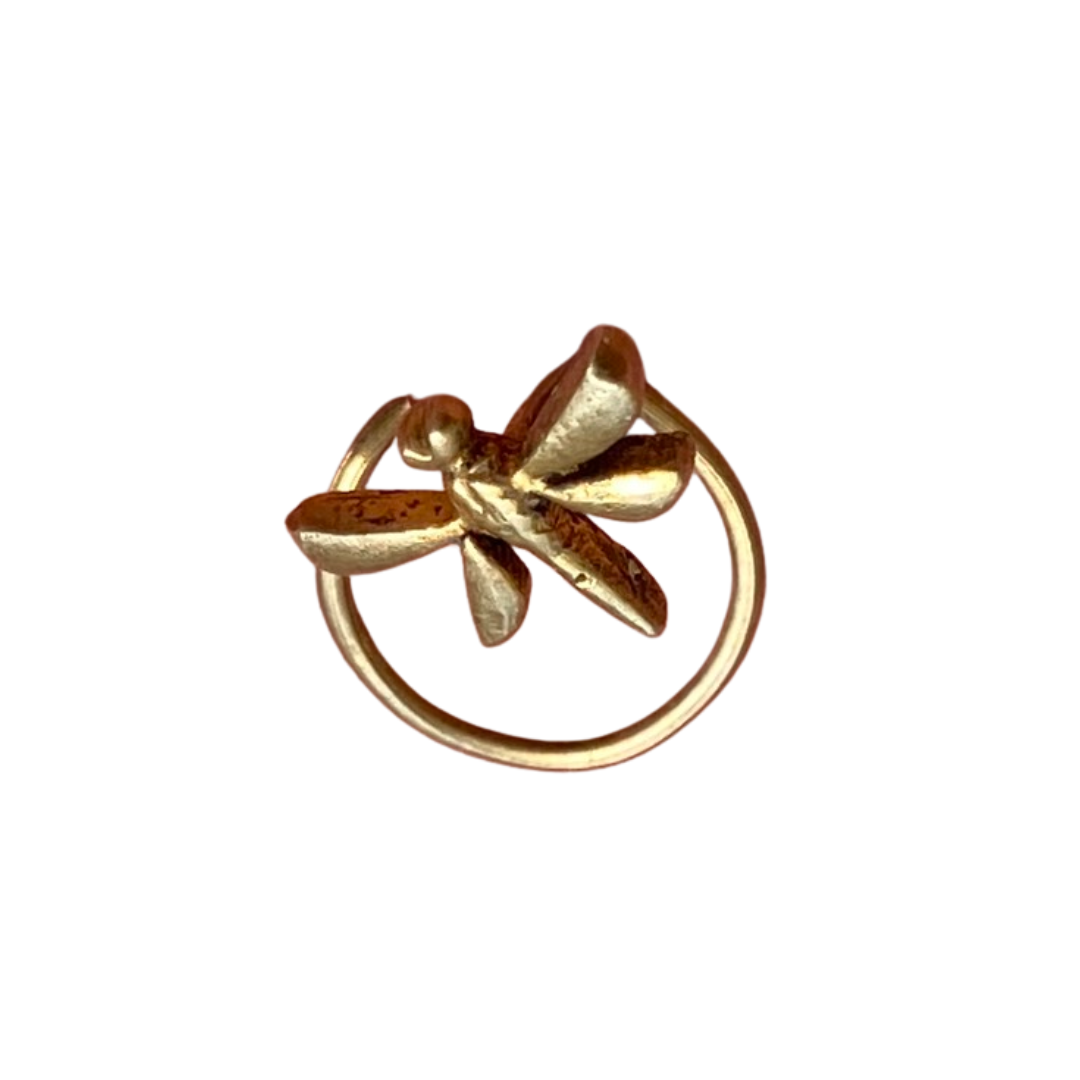 Dragonfly Coil Nosepin Gold-plated