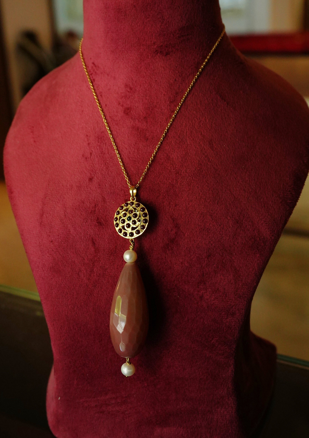 Devi's Gemstone Cascade Necklace