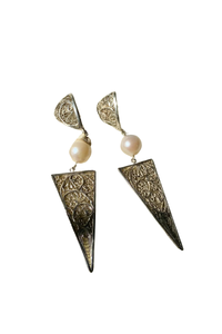 Anaya Filigree Warrior Earrings- Silver