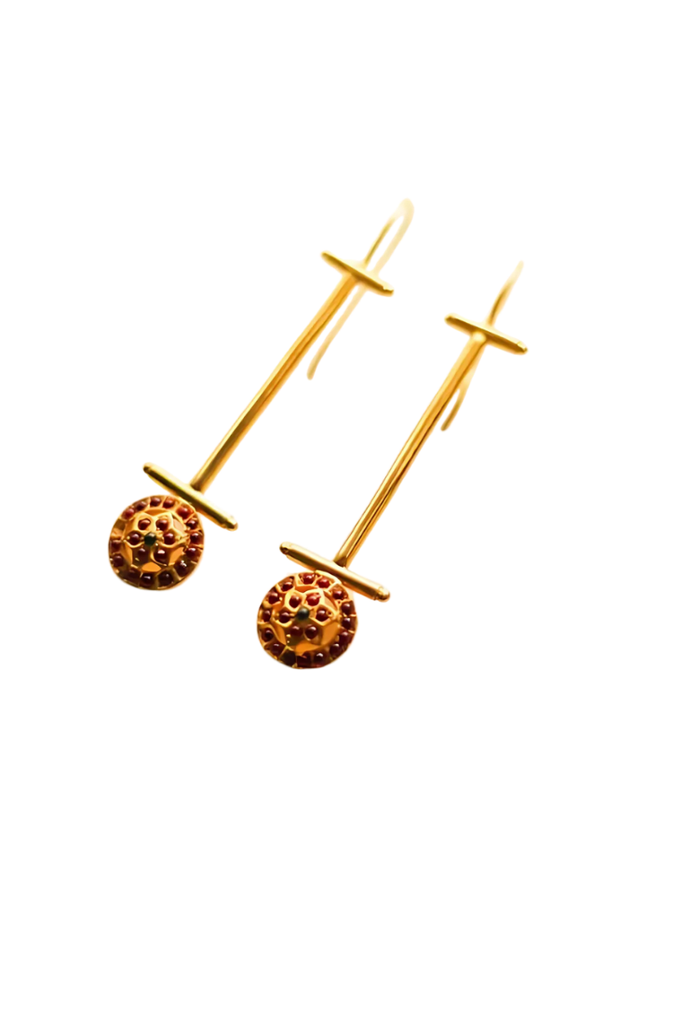 Ancient Circle Totem Earrings (Gold-Plated)