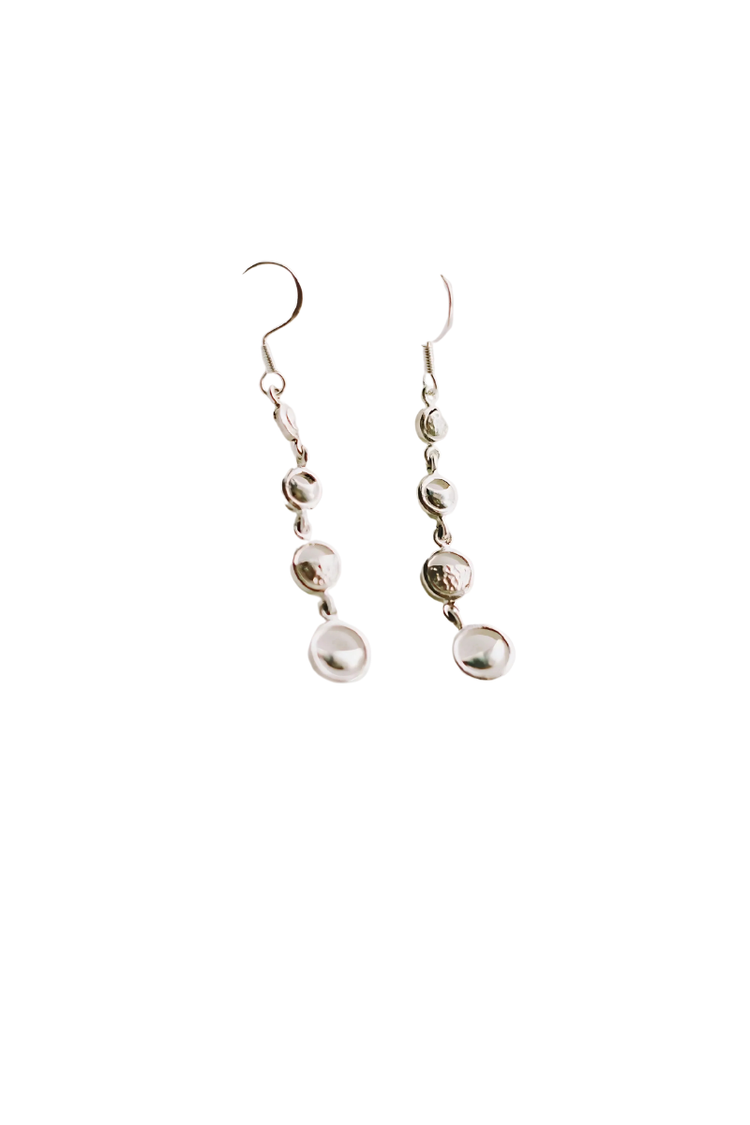 Beaten Phases of the Moon Hook Earrings