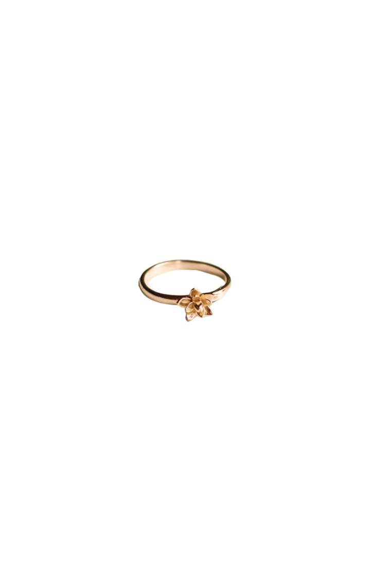 Blooming Lotus Mini Ring (Silver)