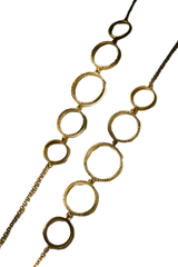 Circle Statement Necklace- Gold Plated
