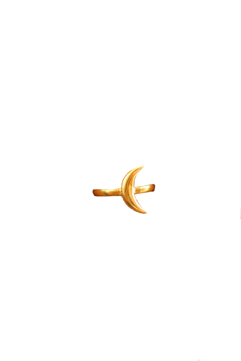 Crescent Moon Ring (Gold-Plated)