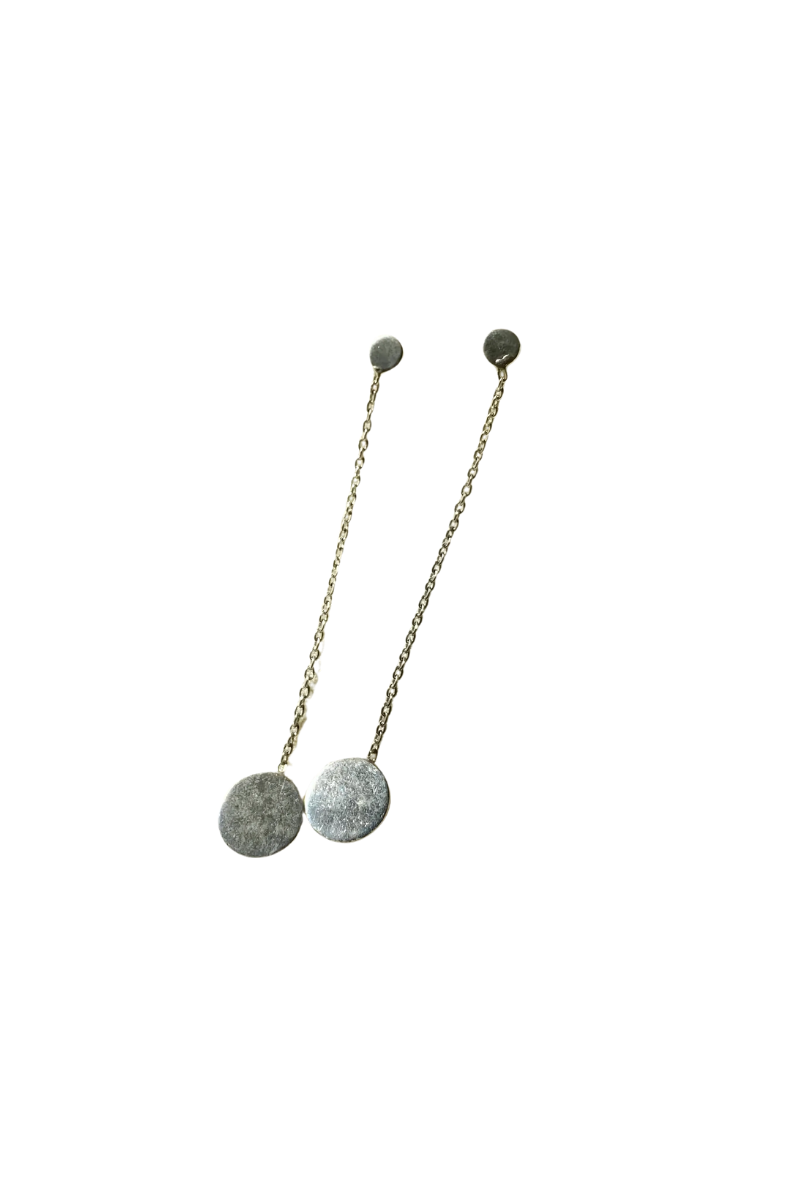 Dot Pendulum Danglers- Silver