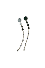 Load image into Gallery viewer, Dot Raindrop Earrings- Silver

