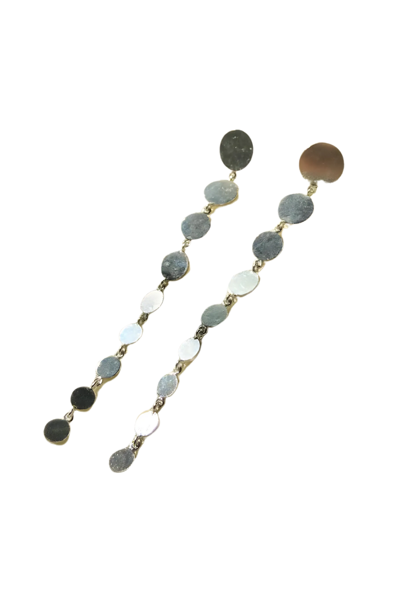 Dot Tributary Earrings- Silver
