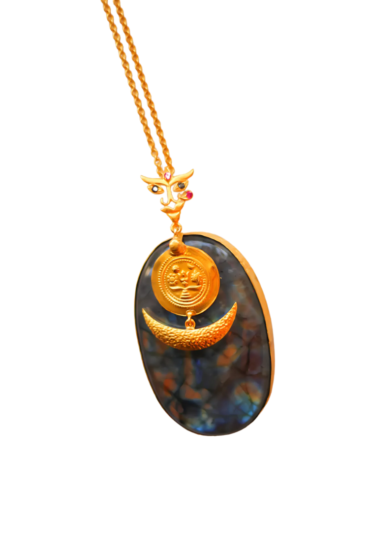 Durga and Moon Necklace