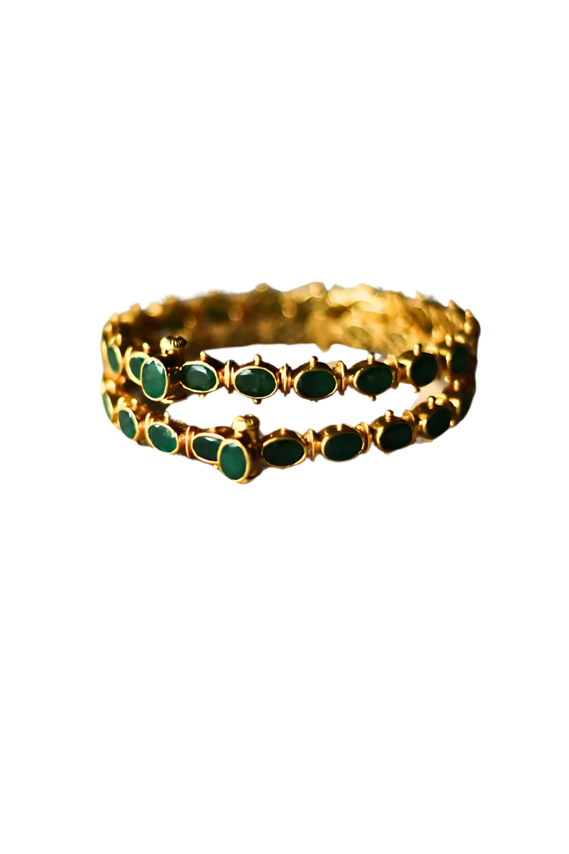 Emerald Harmony Bangles