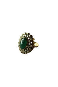 Emerald Symphony Cocktail Ring
