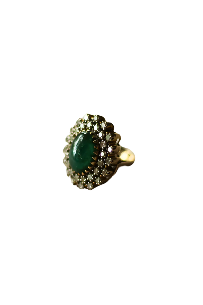 Emerald Symphony Cocktail Ring