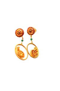 Filigree Temple Earrings (Gold-Plated)