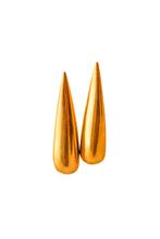 Load image into Gallery viewer, Flame Earrings- Gold plated (Big)
