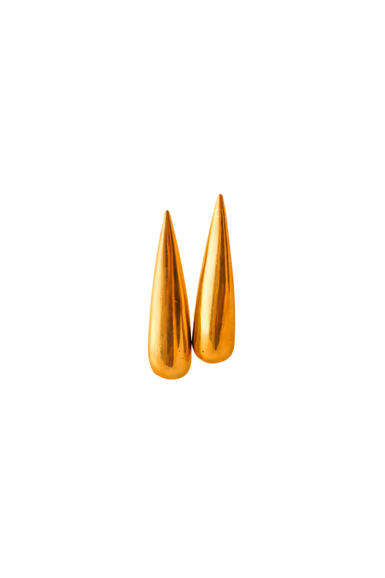 Flame Earrings- Gold plated (Small)