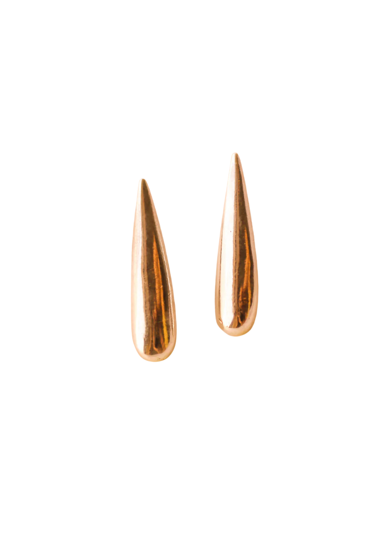 Flame Earrings- Silver (Big)