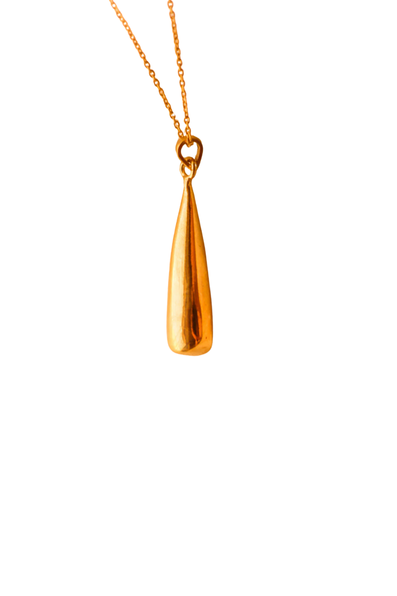 Flame Pendant- Gold plated (Big)